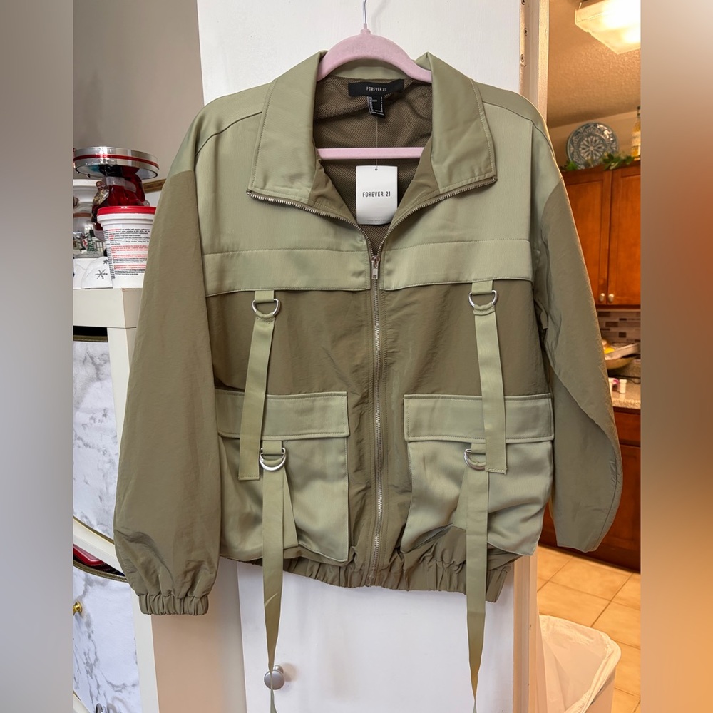 Forever 21 Sage Green Casual Jacket